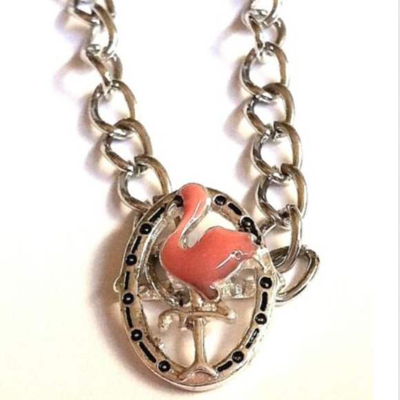 Silver Flamingo Bracelet Anklet 8-10.5" Island - Picture 5 of 8